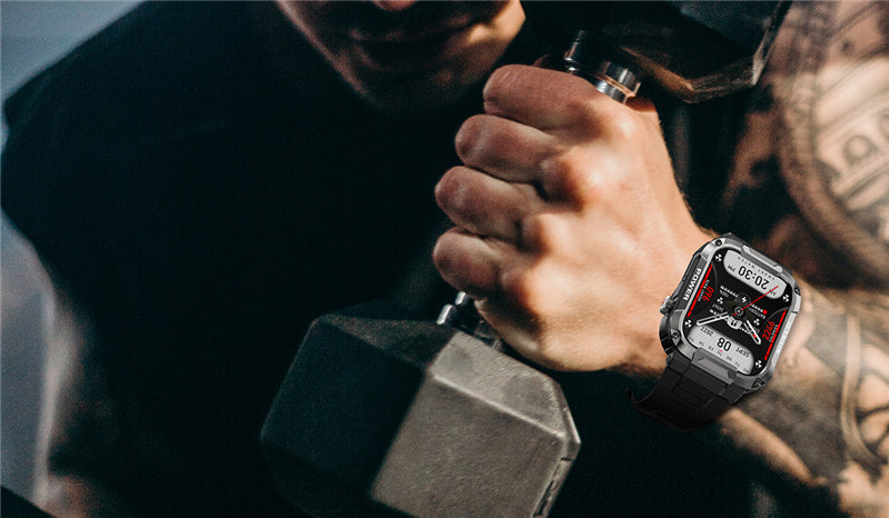 Military Smart Watch, 1.85-Inch Touch Screen Tactical Smartwatch with Text and Call, Heart Rate, Blood Oxygen, and Activity Trackers-1